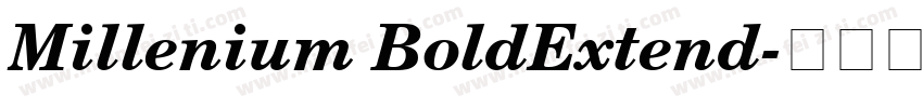 Millenium BoldExtend字体转换